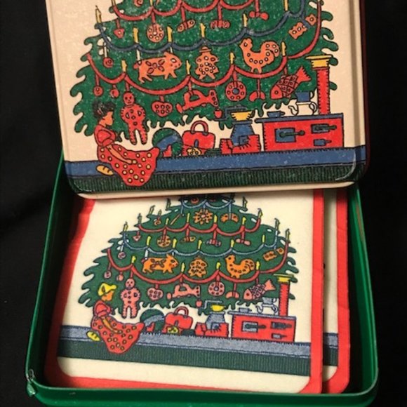 Metropolitan Museum of Art Christmas Tin Coasters - Picture 6 of 12